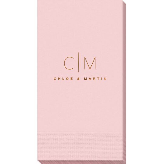 Duogram Initials Guest Towels